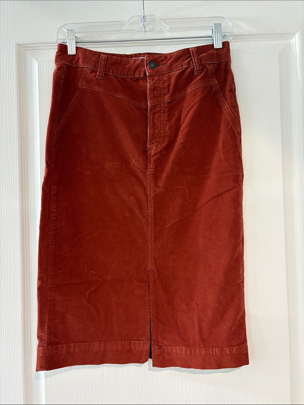 We The Free Burnt Orange Fall Perfect Corduroy Pencil Skirt
